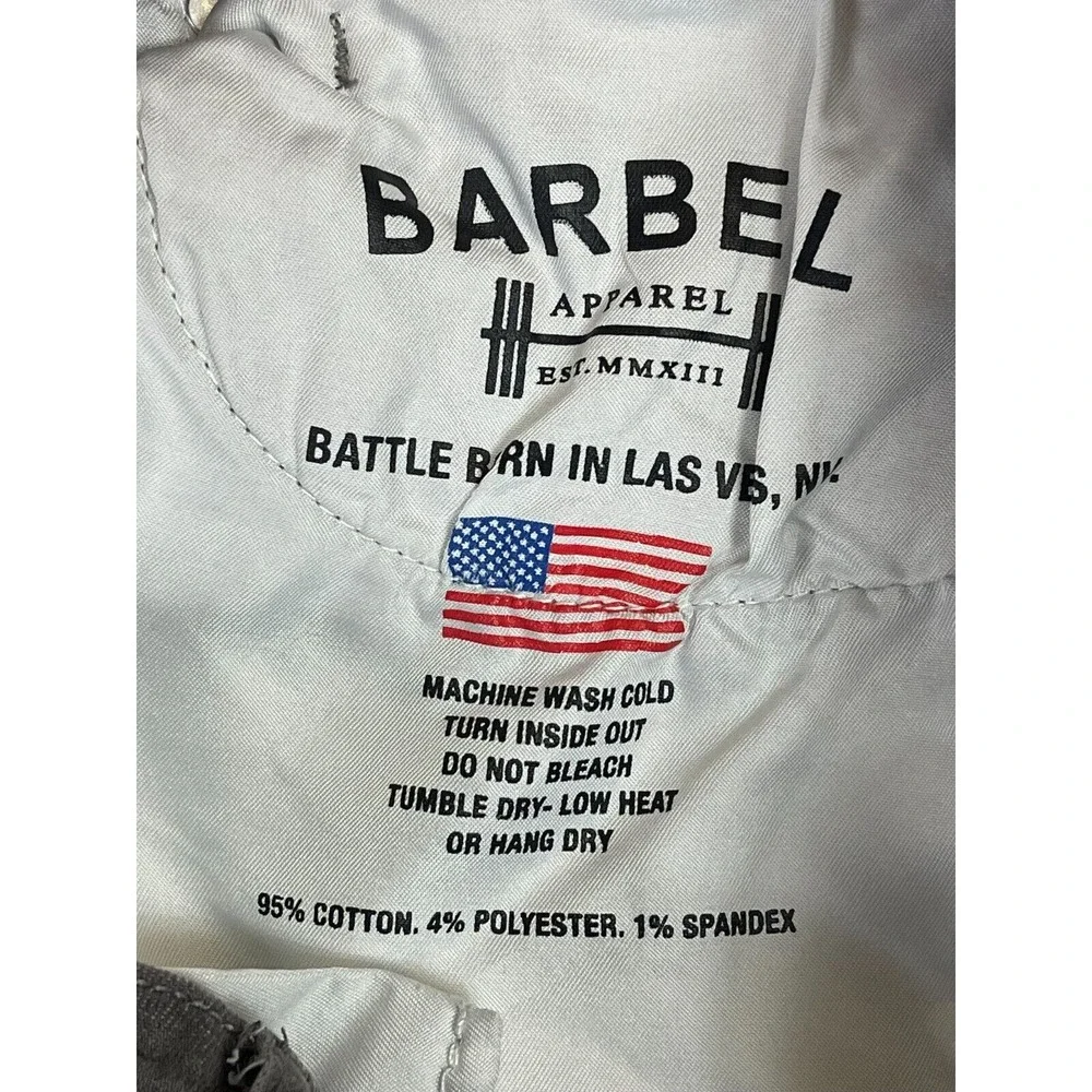 Barbell Jeans Mens 28 Gray Straight Mid‎ Rise Logo Pockets Preppy Adult